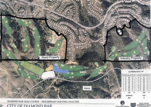 Layout for proposed golf course